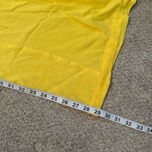 L’agence bright yellow flowy lightweight crinkle wide leg pants size small NEW - Picture 9 of 10